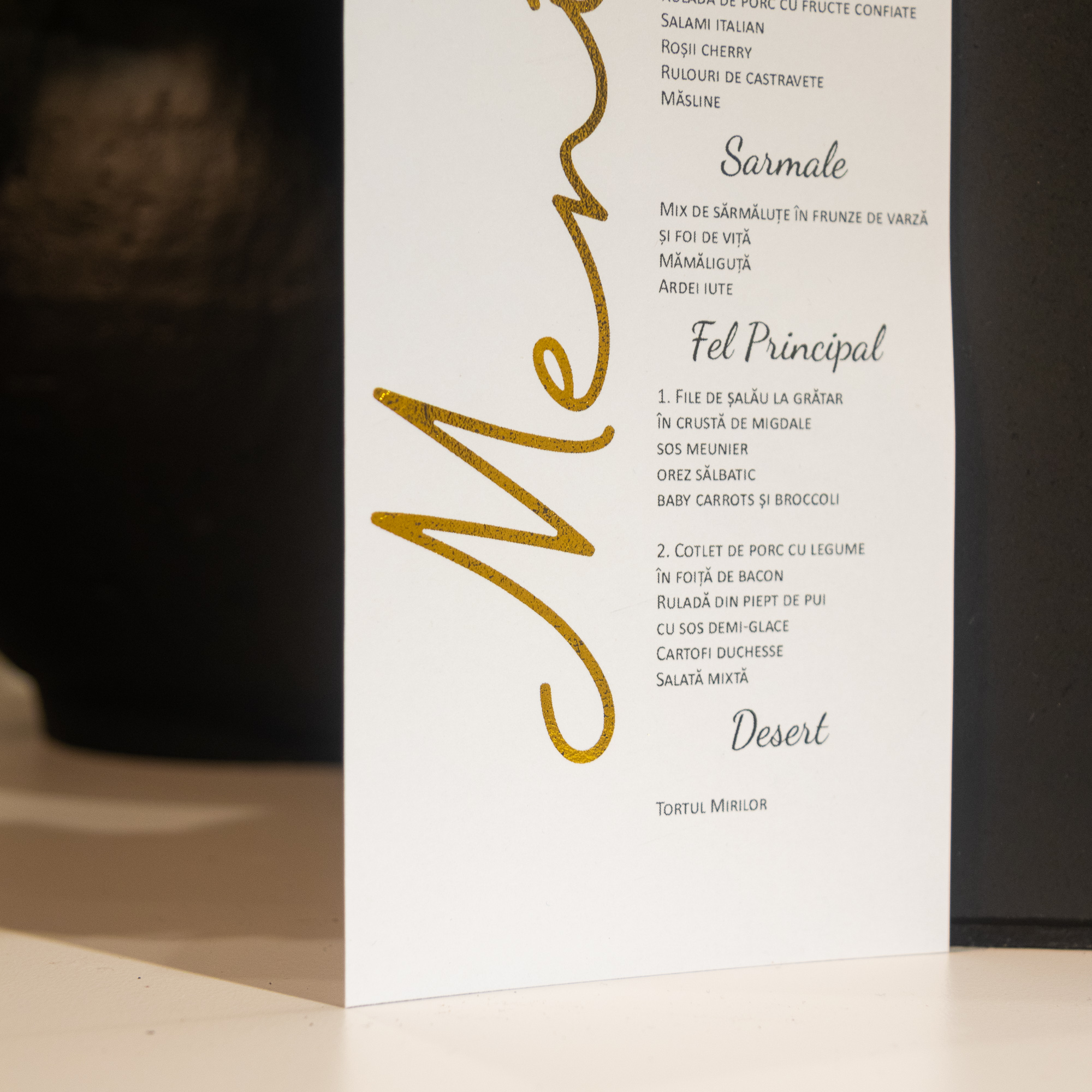 Meniu "Gold Calligraphy" - imagine 5
