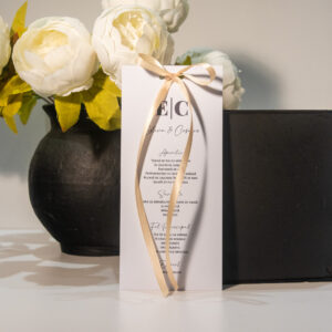 Meniu "Silk Monogram Ribbon"