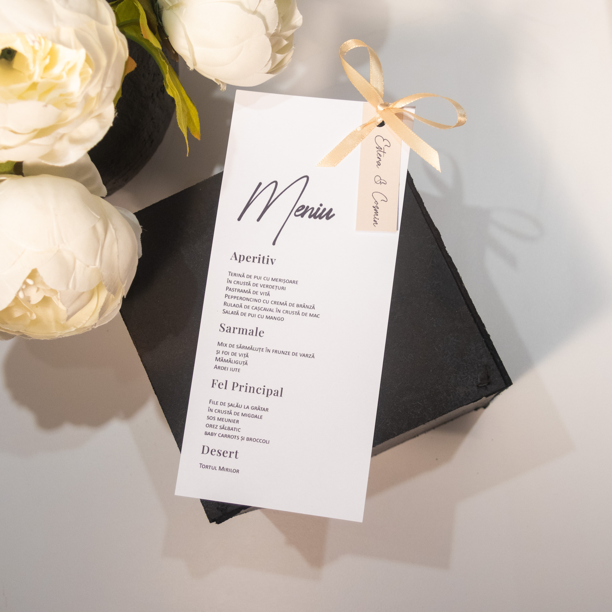 Meniu "Double Tag & Satin Ribbon" - imagine 2