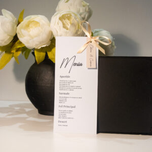 Meniu "Double Tag & Satin Ribbon"