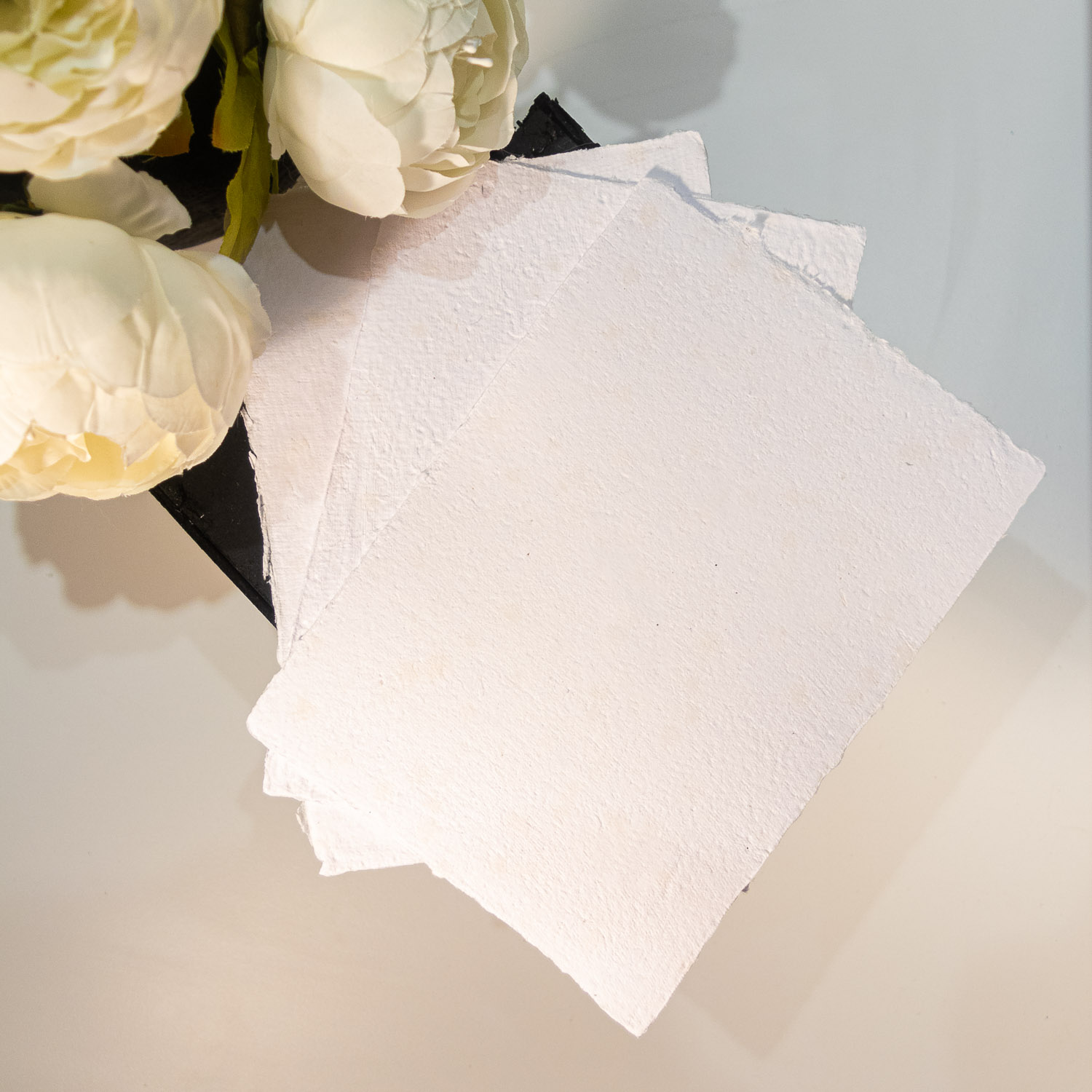 Hârtie Manuală Simplă "Pure White" – 13 x 18 cm (Set 10 bucăți) - imagine 2