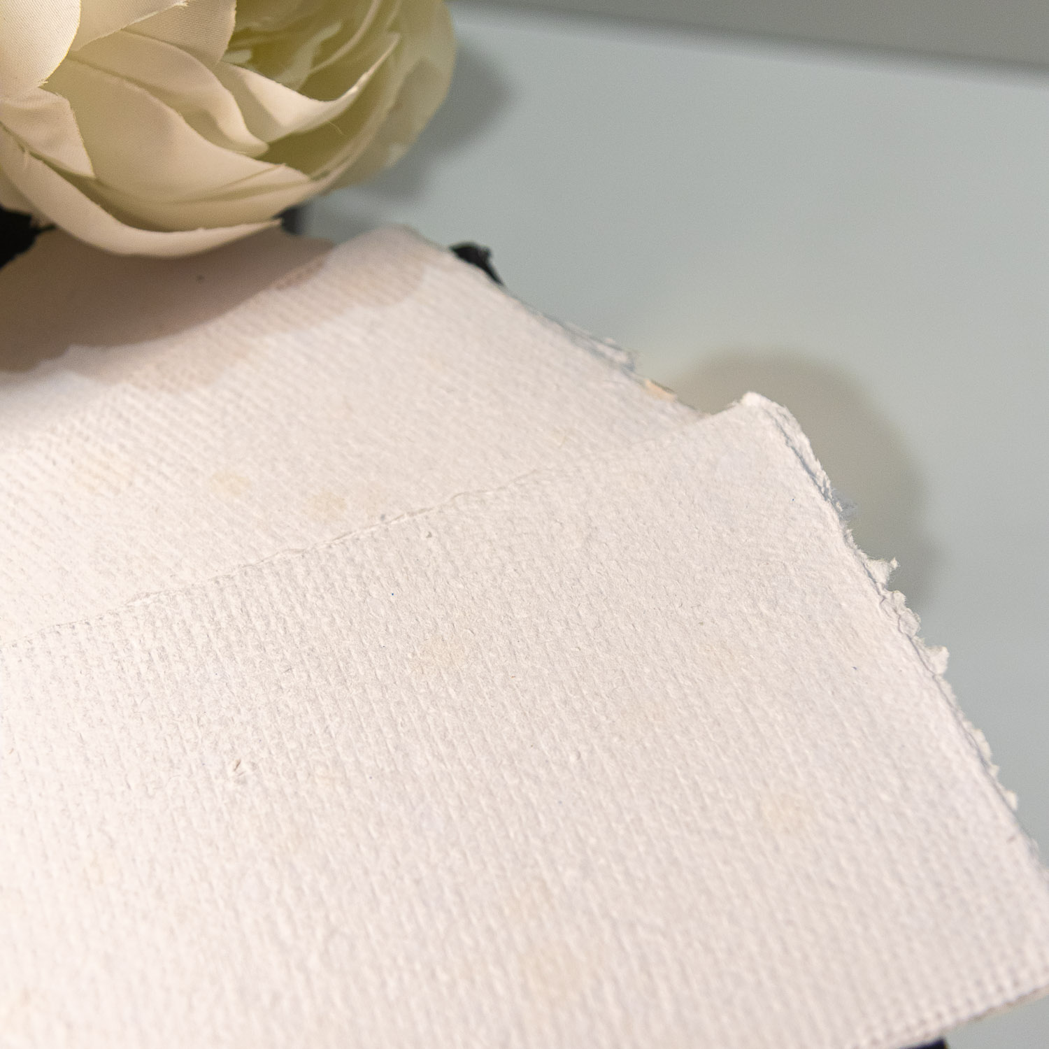 Hârtie Manuală Simplă„Pure White” – 9 x 20 cm (Set 10 bucăți) - imagine 8
